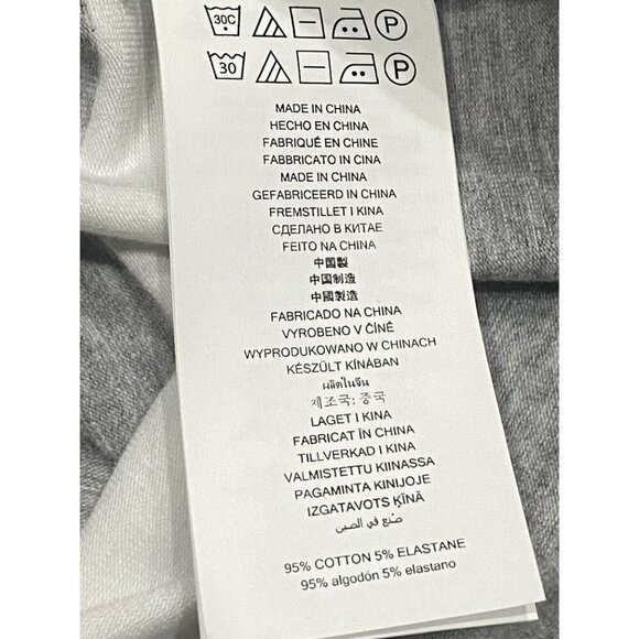 Michael Kors Dress XS Striped Crew Neck T-Shirt Gray White Logo Y2K NWT - Picture 7 of 8